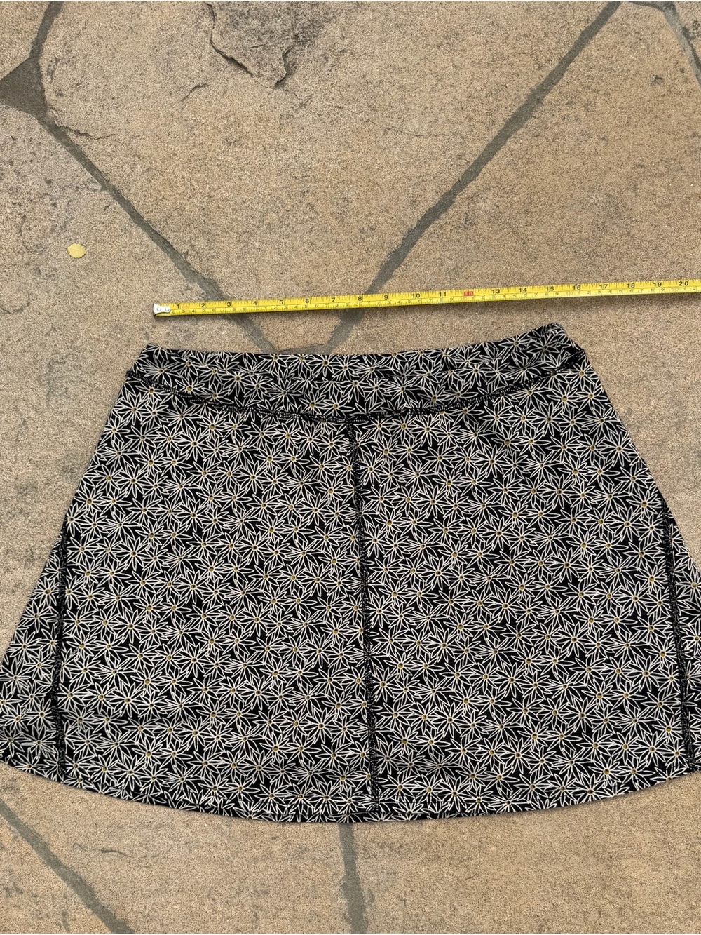 Toad&Co Black and White Floral Mini Skirt